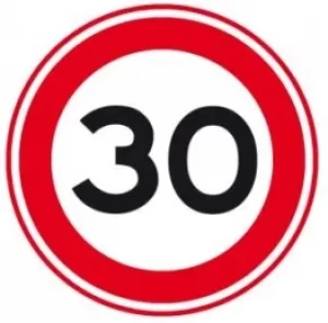 Verkeersbord A01 - 30 Ø 80 cm / Maximum snelheid 30 km