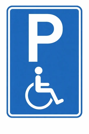 Verkeersbord E06 -  60 x 40 cm / Gehandicapten parkeerplaats