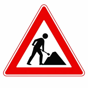 Verkeersbord J16 - Wegwerkzaamheden