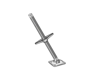 Ringscaff voetspindel 780 mm zwenkbaar verzinkt